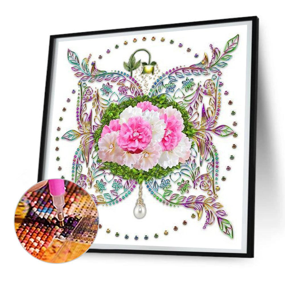 Mandala Bouquet - Full Round Drill Diamond Painting 30*30CM