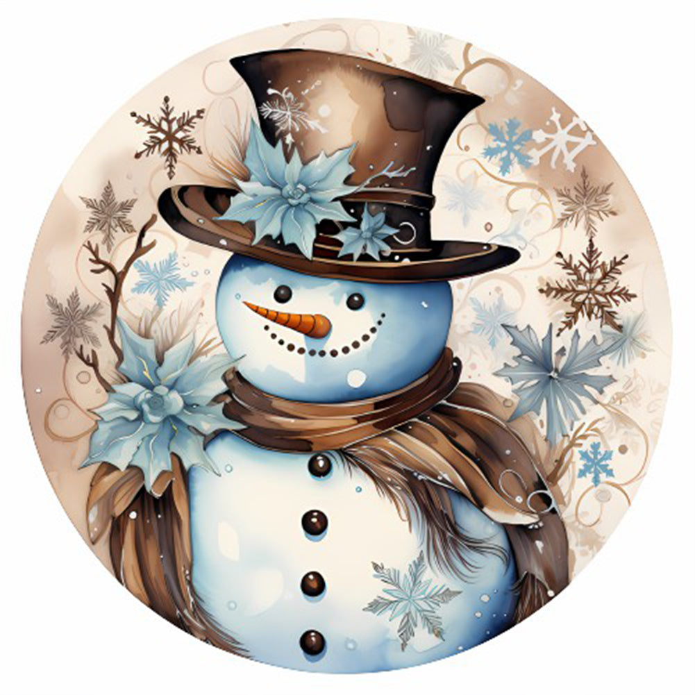 Winter Snowman - Full Round Drill Diamond Painting 30*30CM