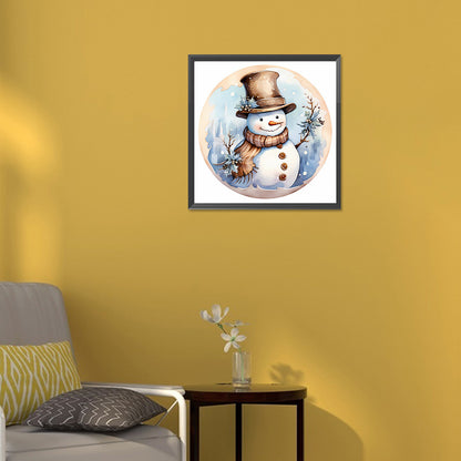 Winter Snowman - Full Round Drill Diamond Painting 30*30CM