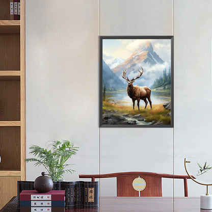 Forest Elk - Full Round Drill Diamond Painting 40*50CM