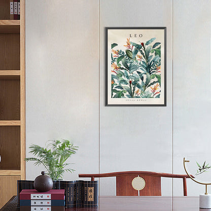 Leo Flower - Full Round Drill Diamond Painting 30*40CM