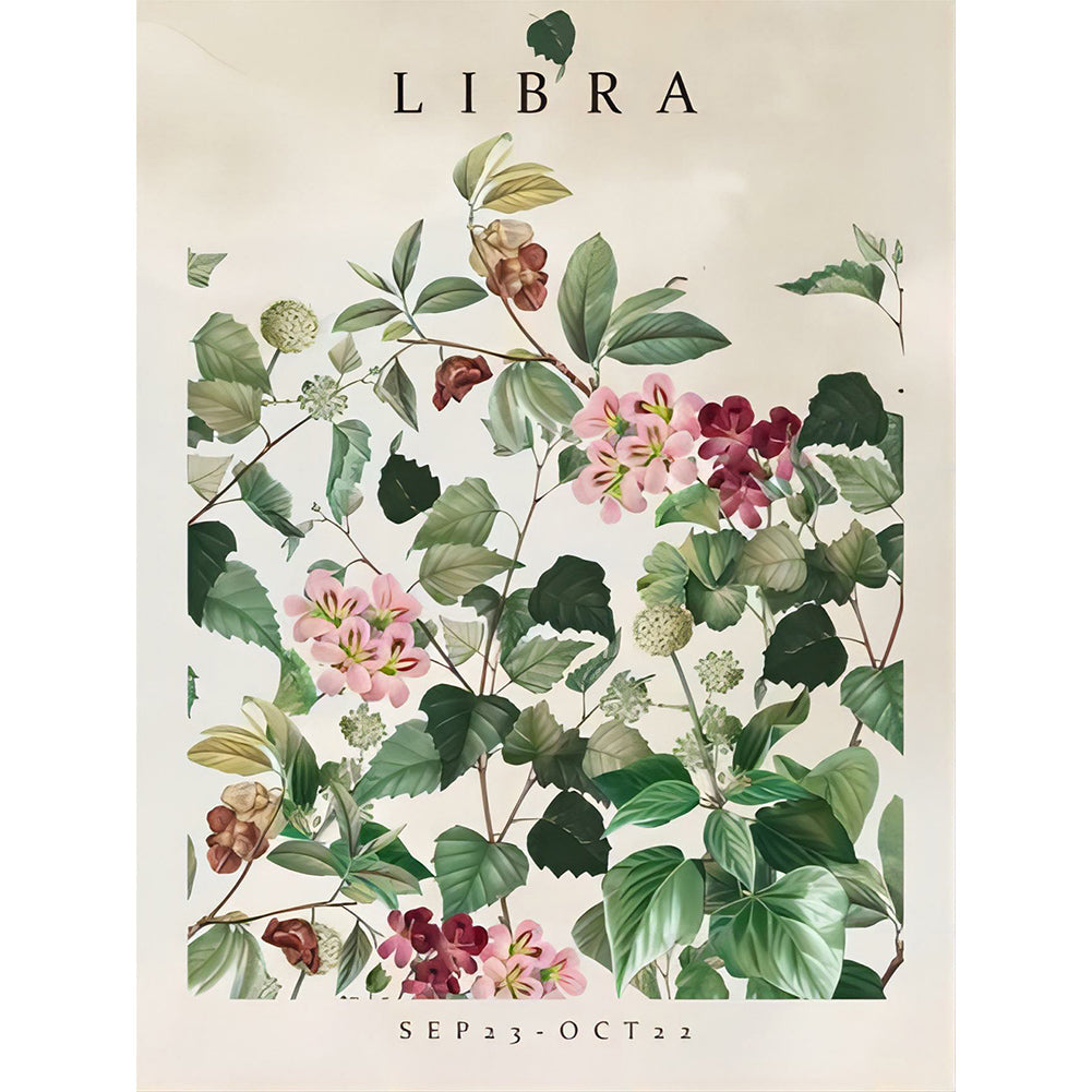 Libra Flower - Full Round Drill Diamond Painting 30*40CM
