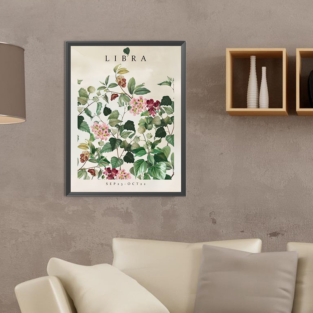 Libra Flower - Full Round Drill Diamond Painting 30*40CM