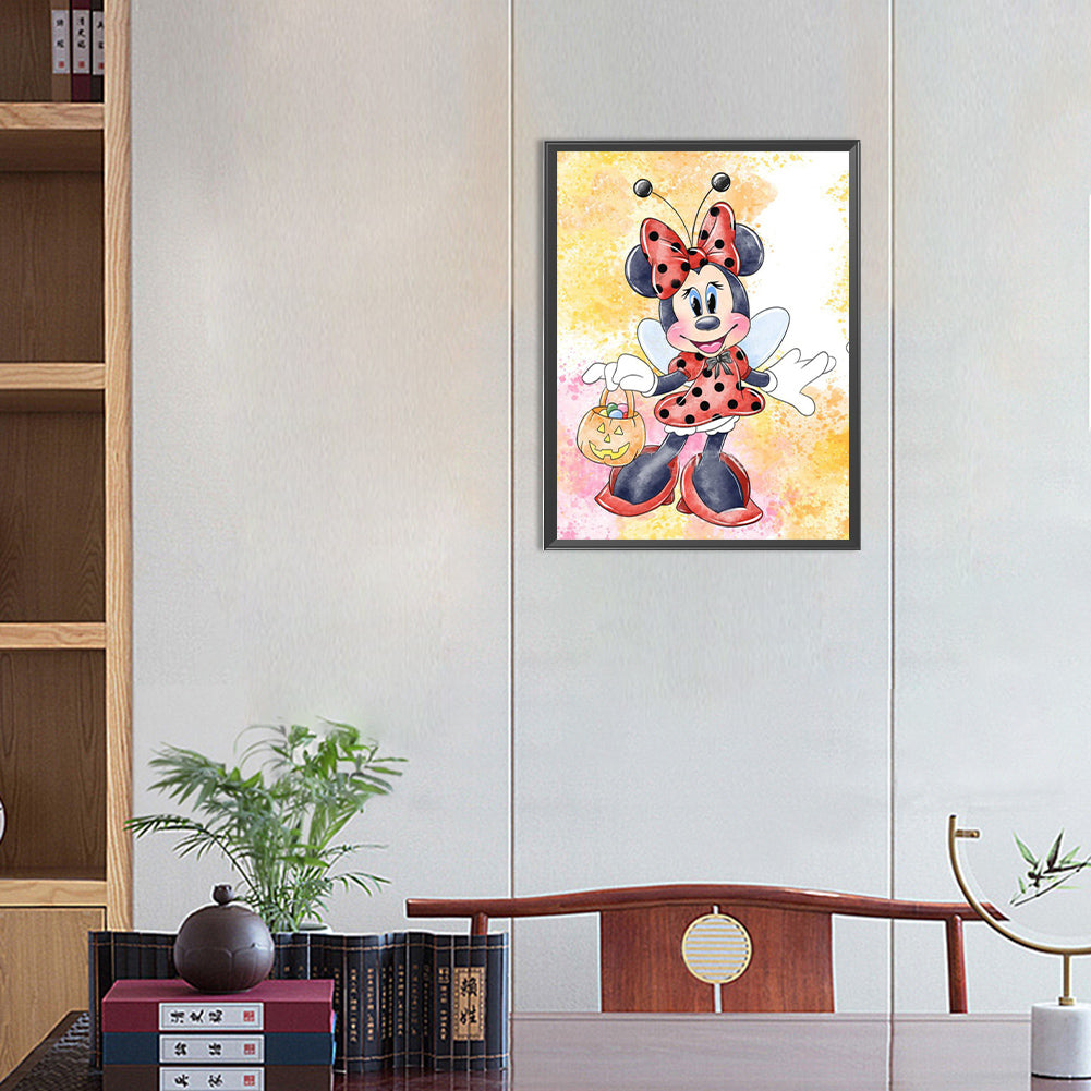 Halloween Minnie - Full Round Drill Diamond Painting 30*40CM