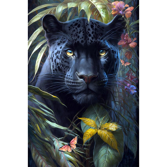 Black Panther - Full AB Round Drill Diamond Painting 40*60CM