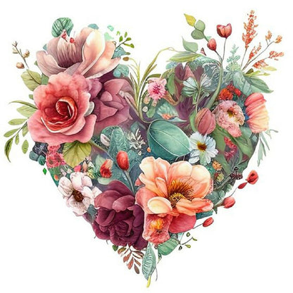 Love Flowers - Full Round Drill Diamond Painting 30*30CM