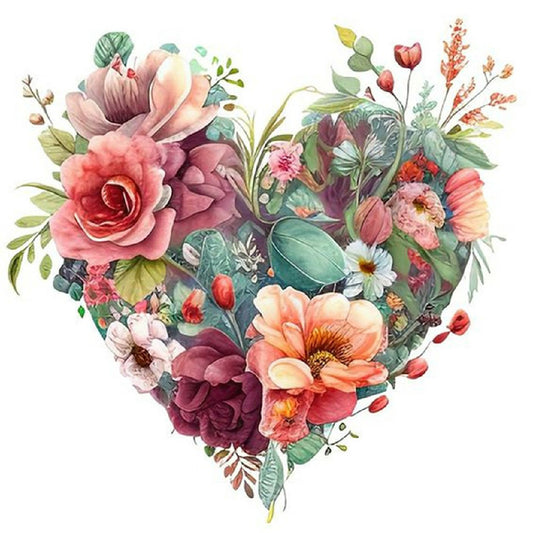 Love Flowers - Full Round Drill Diamond Painting 30*30CM