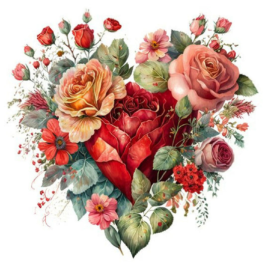 Love Flowers - Full Round Drill Diamond Painting 30*30CM