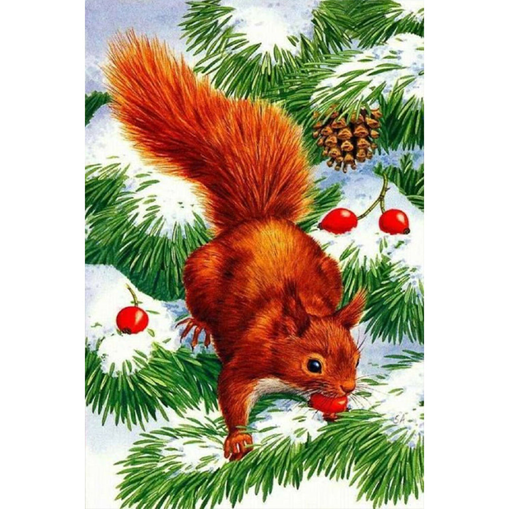 Squirrel - Full Round Drill Diamond Painting 40*60CM