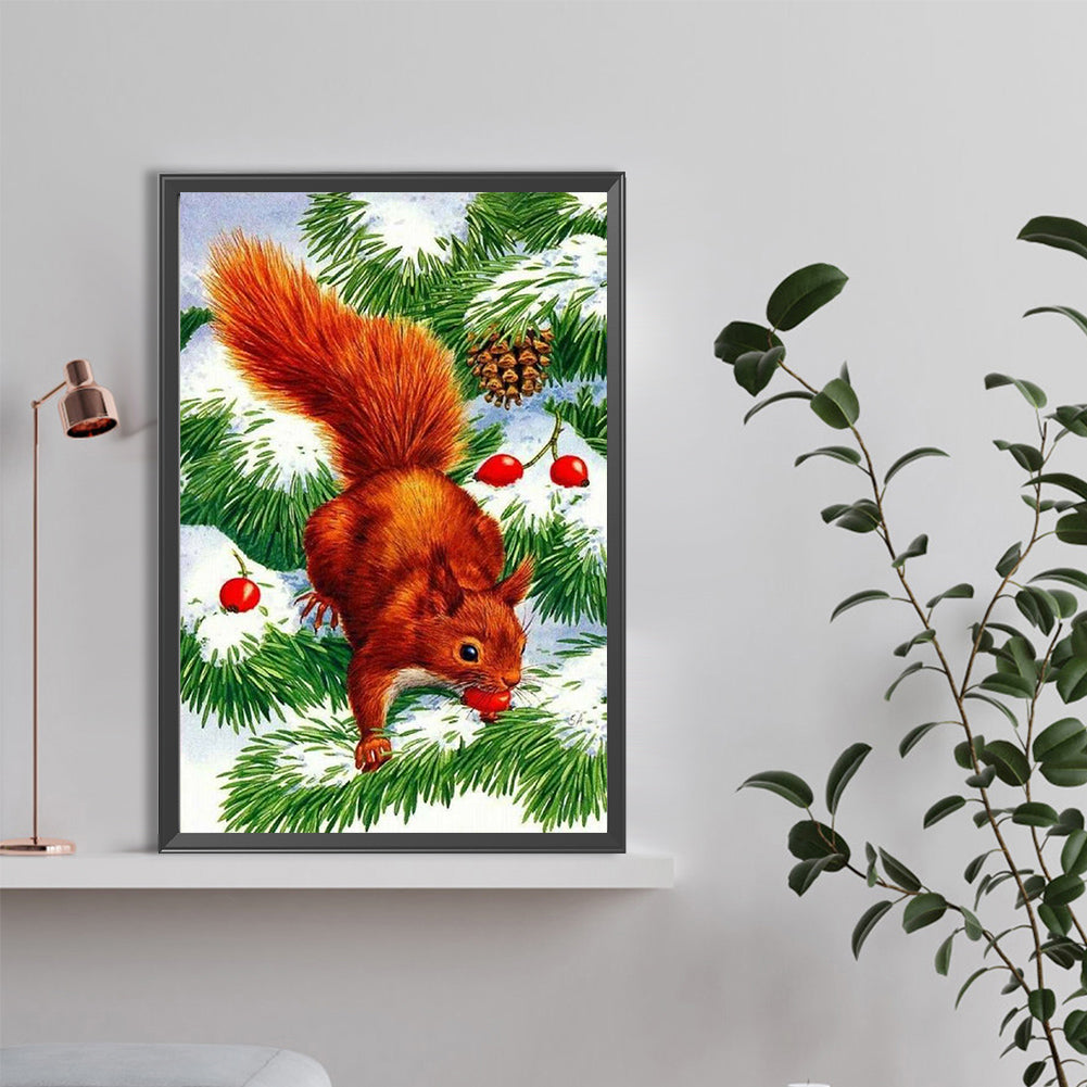 Squirrel - Full Round Drill Diamond Painting 40*60CM