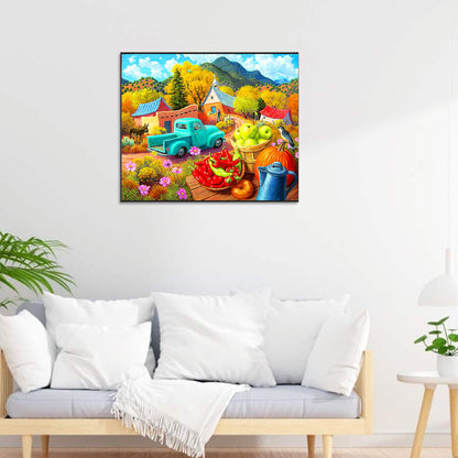 Outdoor Autumn Scene - Full Round Drill Diamond Painting 60*50CM