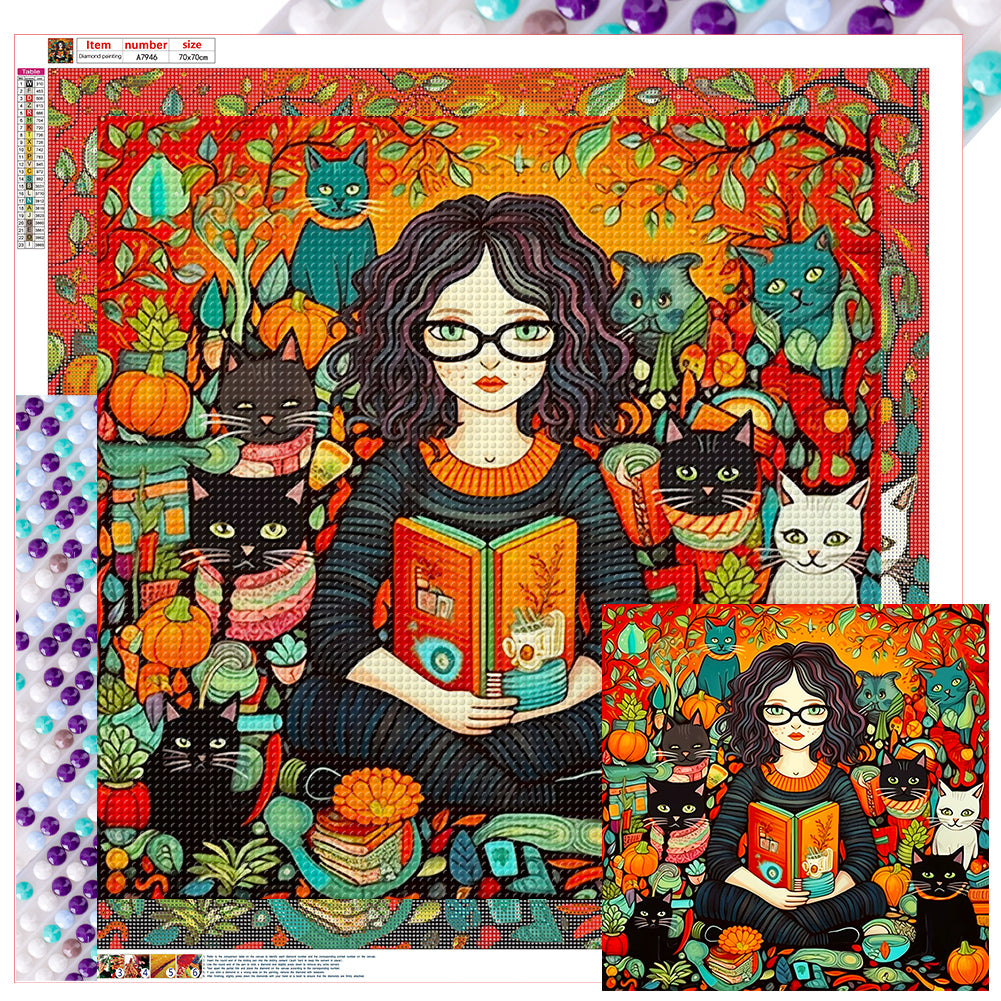 Halloween Limited Magic World Girl - Full Round Drill Diamond Painting 70*70CM
