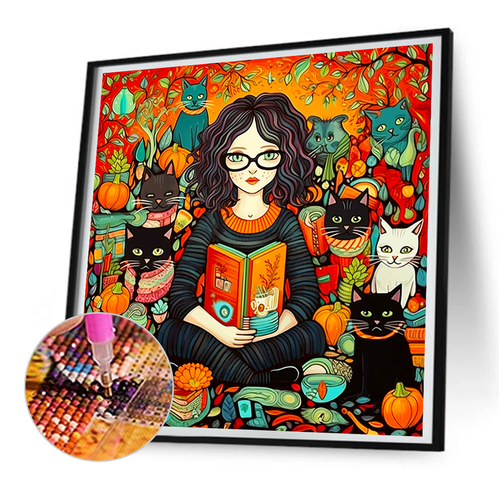 Halloween Limited Magic World Girl - Full Round Drill Diamond Painting 70*70CM