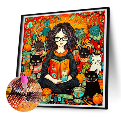 Halloween Limited Magic World Girl - Full Round Drill Diamond Painting 70*70CM