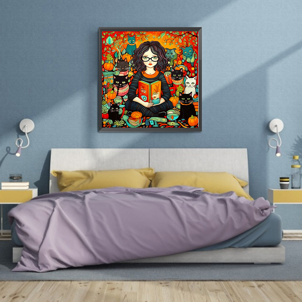 Halloween Limited Magic World Girl - Full Round Drill Diamond Painting 70*70CM