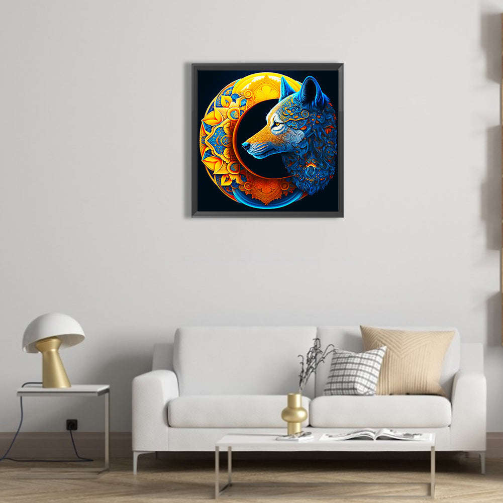 Crescent And Wolf - Full Round Drill Diamond Painting 50*50CM