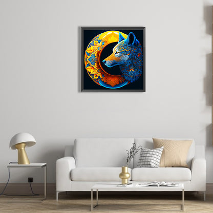 Crescent And Wolf - Full Round Drill Diamond Painting 50*50CM