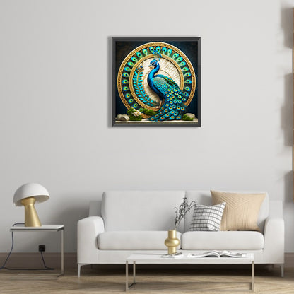 Peacock Disc - Full Round Drill Diamond Painting 50*50CM