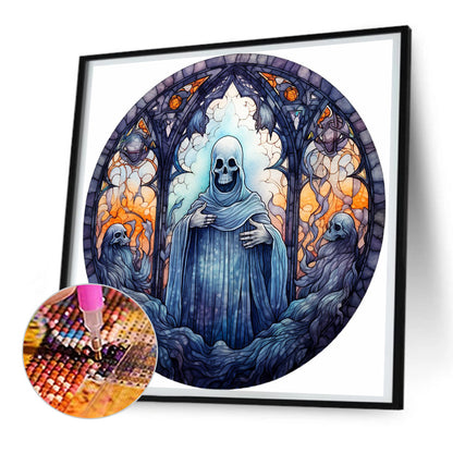 Scary Halloween - Full Round Drill Diamond Painting 30*30CM