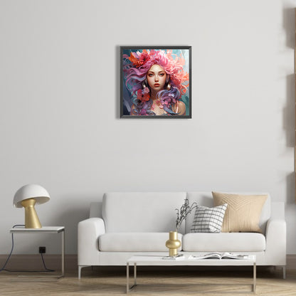 Pink Beauty - Full Square Drill Diamond Painting 40*40CM