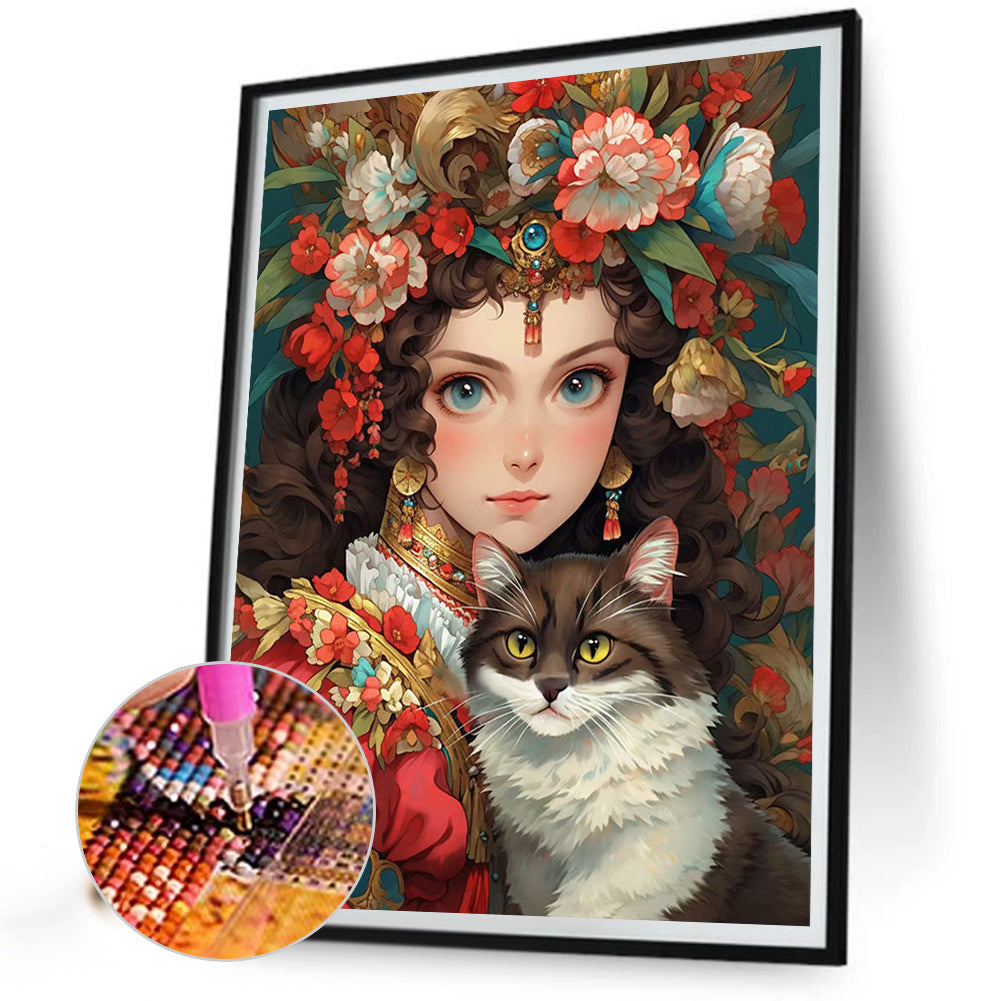 Beauty Pussy - Full AB Round Drill Diamond Painting 40*50CM