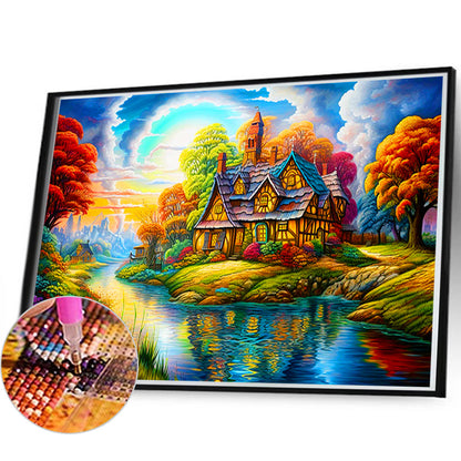 Country Manor - Full Round Drill Diamond Painting 60*40CM