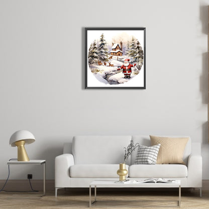 Santa In The Snow - Full Round Drill Diamond Painting 30*30CM