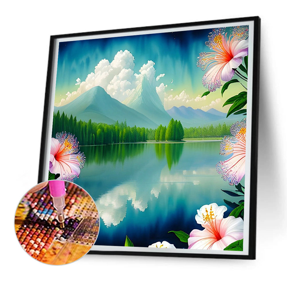 Landscape - Full Round Drill Diamond Painting 30*30CM