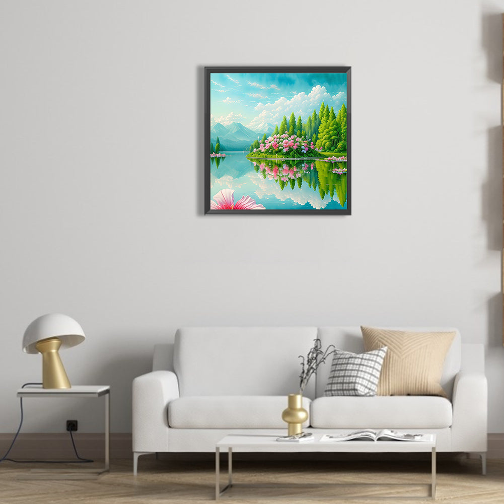 Landscape - Full Round Drill Diamond Painting 30*30CM