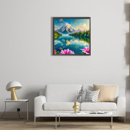 Landscape - Full Round Drill Diamond Painting 30*30CM