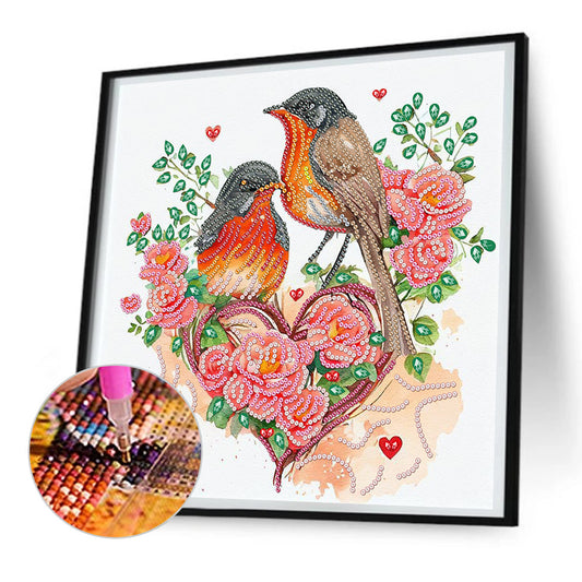Sparrow - Special Shaped Drill Diamond Painting  30*30CM