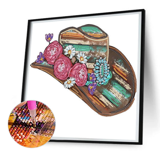 Hat - Special Shaped Drill Diamond Painting  30*30CM