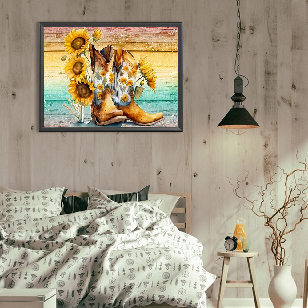 Western Cowboy Feelings - Full Round Drill Diamond Painting 40*30CM