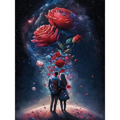 Rose Lover - Full Round Drill Diamond Painting 30*40CM