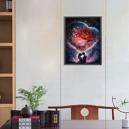 Rose Lover - Full Round Drill Diamond Painting 30*40CM