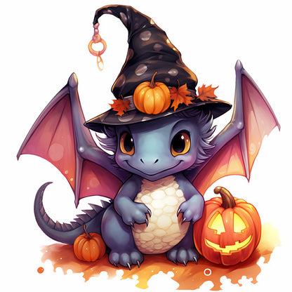 Halloween Pterosaur - Full Round Drill Diamond Painting 40*40CM