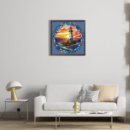 Lighthouse - Full Round Drill Diamond Painting 40*40CM
