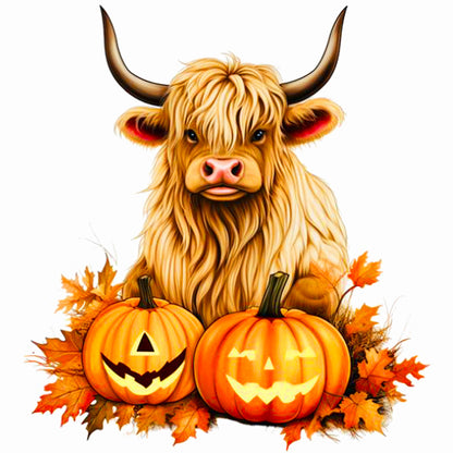 Cow And Pumpkin - Full Round Drill Diamond Painting 40*40CM