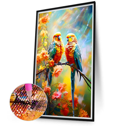 Parrot - Full Round Drill Diamond Painting 40*70CM