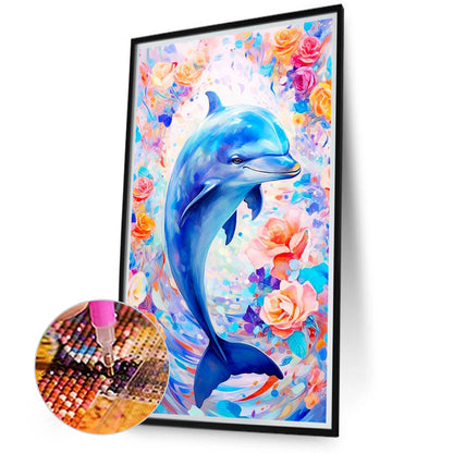 Dolphin - Full Round Drill Diamond Painting 40*70CM