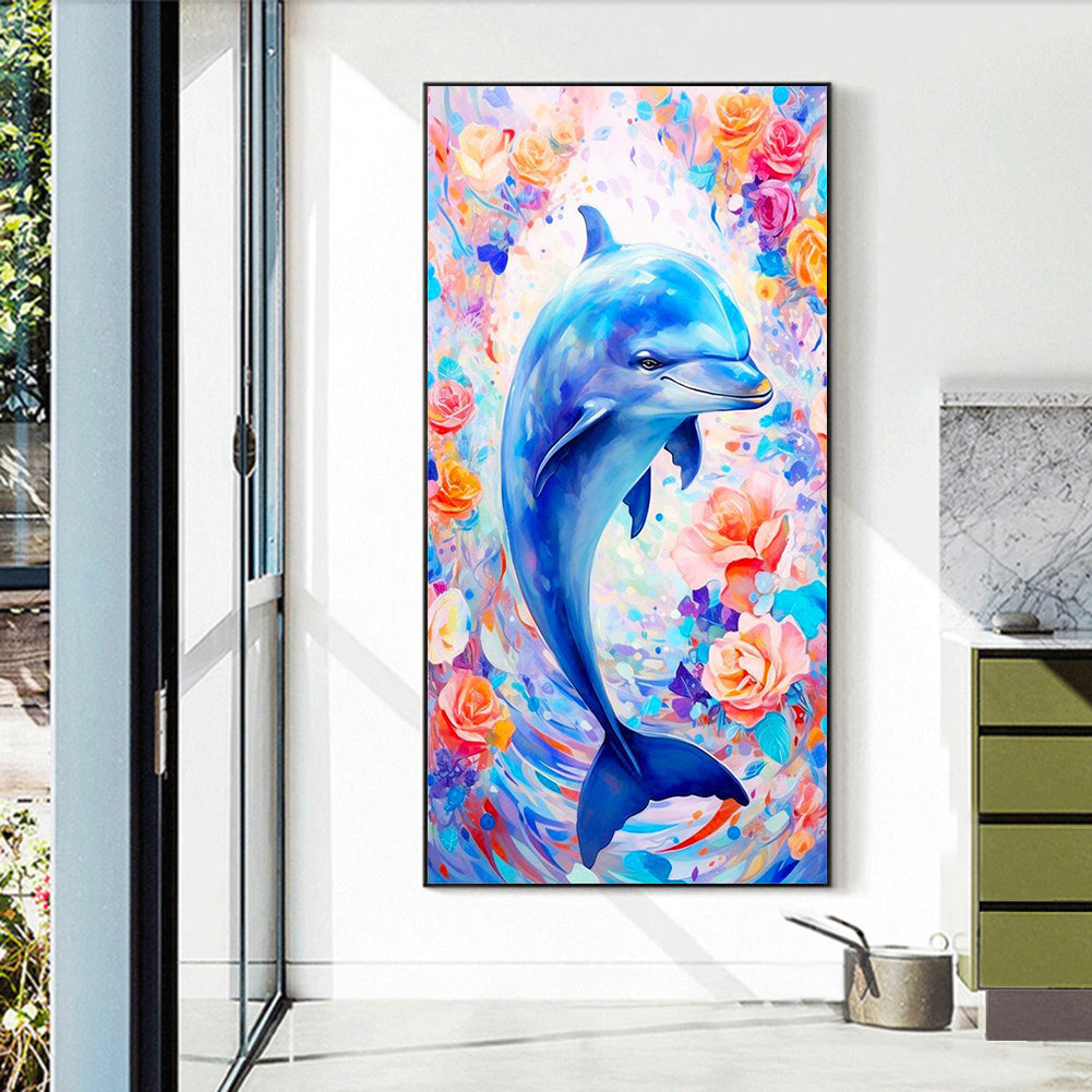 Dolphin - Full Round Drill Diamond Painting 40*70CM