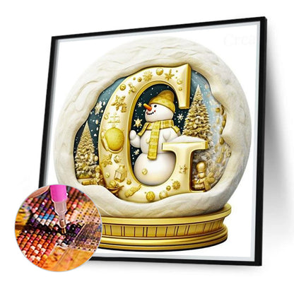 Christmas Alphabet Crystal Ball G - Full Round Drill Diamond Painting 40*40CM