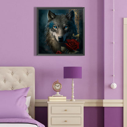 Dark Night Wolf - Full Round Drill Diamond Painting 40*40CM