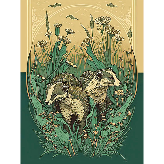 Badger - Full Round Drill Diamond Painting 30*40CM