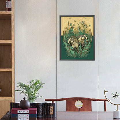 Badger - Full Round Drill Diamond Painting 30*40CM