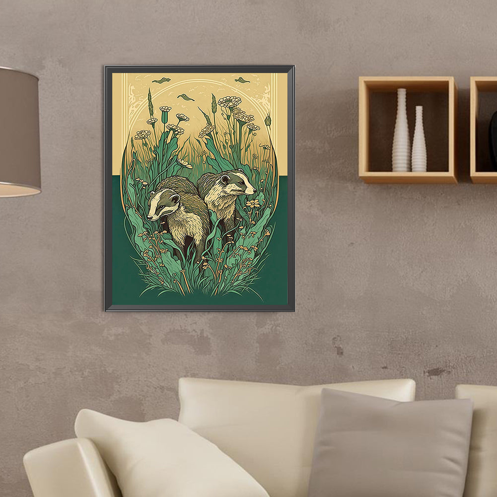 Badger - Full Round Drill Diamond Painting 30*40CM
