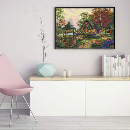 Wishing Hut - 14CT Stamped Cross Stitch 57*42CM(Joy Sunday)