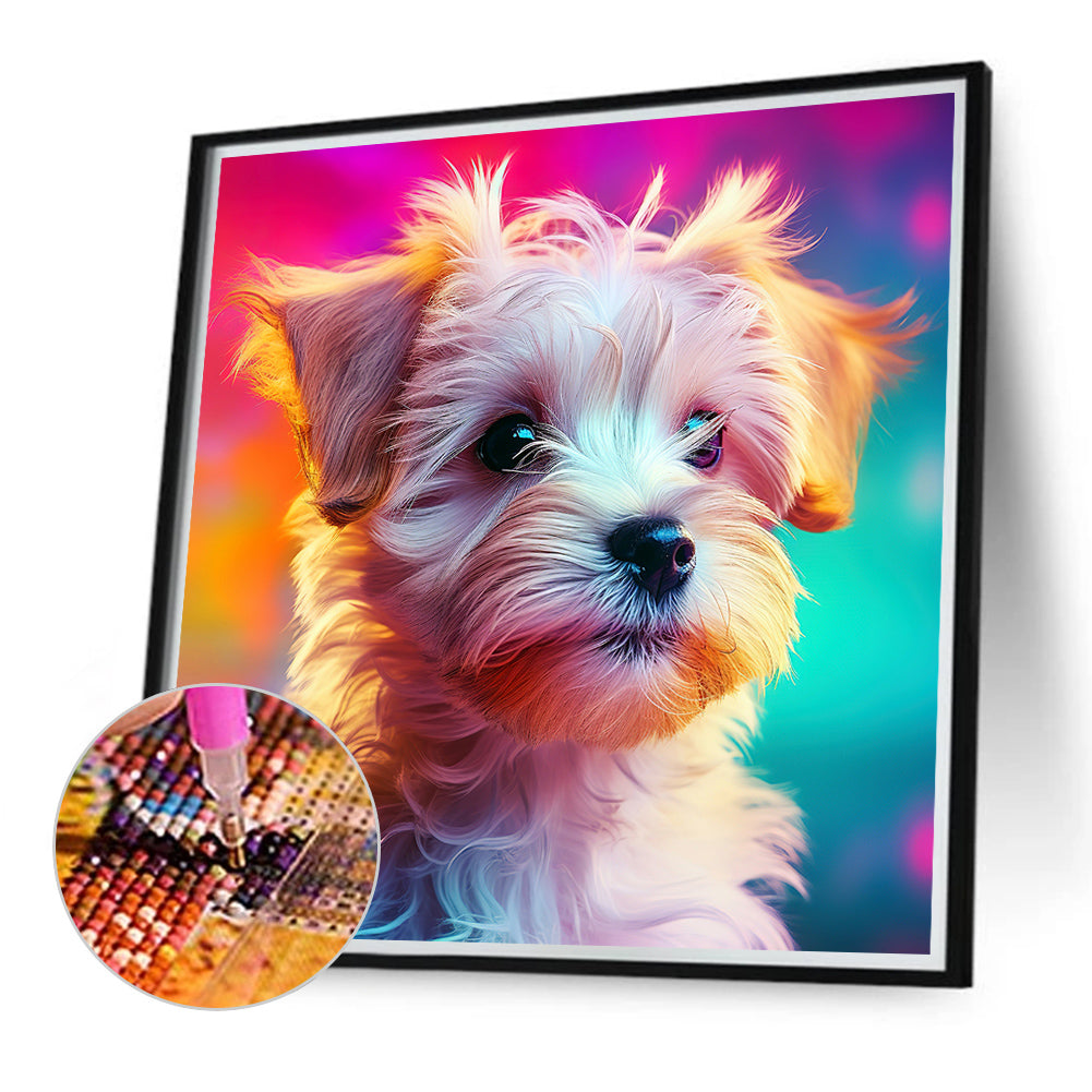 Pet Puppy - Full Round Drill Diamond Painting 40*40CM