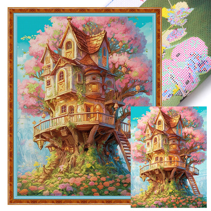 Treehouse - 16CT Stamped Cross Stitch 50*65CM