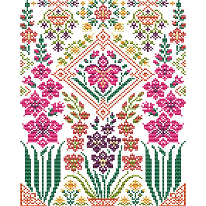 Embroidery Flowers - 14CT Counted Cross Stitch 27*35CM(Joy Sunday)
